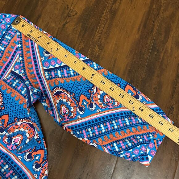 Coolibar Oceanside Tunic Dress Multi Geometric UPF 50+ Swim Coverup - Picture 11 of 11